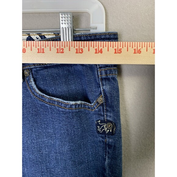 Billabong Jeans Womens 3 Low Rise Blue Bootcut Flare Stretch Denim Y2K Vintage - Picture 10 of 10